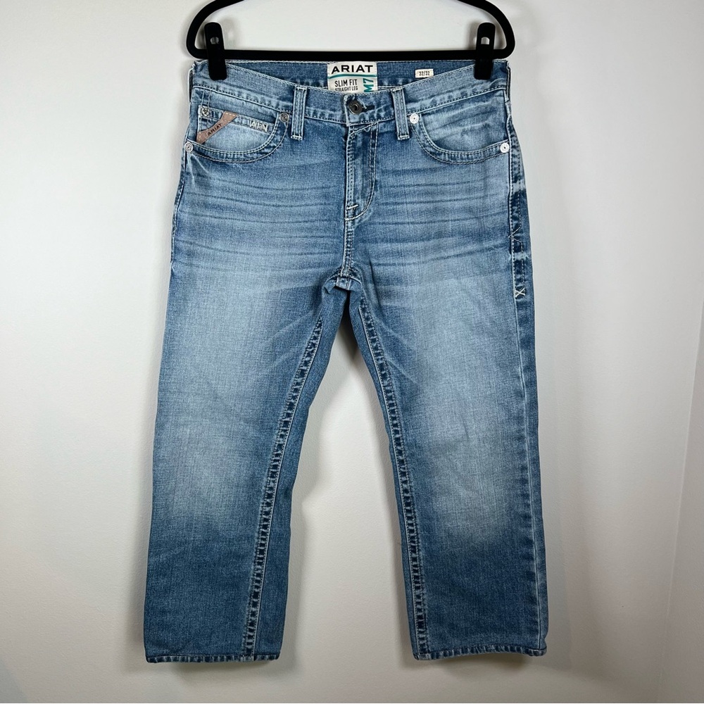 Ariat M7 Stirling Slim Fit Straight Leg Jeans Medium Wash Denim Stretch 32x27